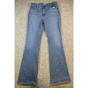 Levi's 725 High Rise Bootcut Jeans Stretch SZ 30 Blue Denim Womens